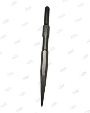 CALTEX Hex Shank Flat and Pointed Chisel for Tile Chipping/Wall Slotting/Scraping Masonry Brick 17