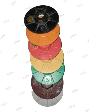 SURIE 0 to 6 Grit, Diamond Polishing Pads Set for Granite Polish