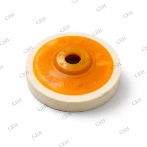 White wool buffing wheel
